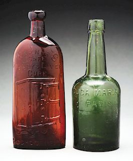 Glass Coca Mariani & Warner's Bottles.