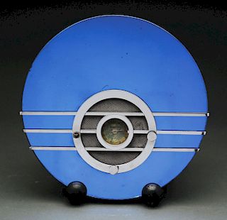 Art Deco Sparton Blue Mirrored Radio.