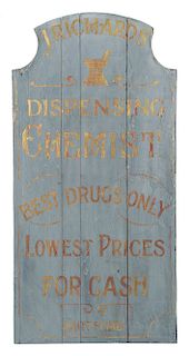 Painted Apothecary Sign.