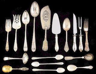 A Group of Sterling Flatware.