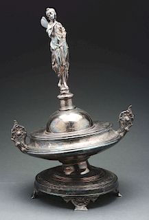 American Silver Plated Trophy With Lid.