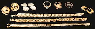 Lot of 14K Yellow Gold Jewelry.