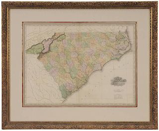19th Century Map of the Carolinas