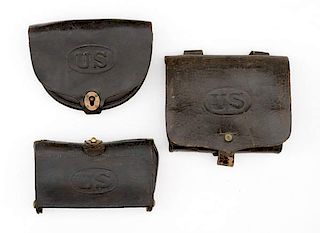 Indian Wars Cartridge Boxes, Lot of Three 