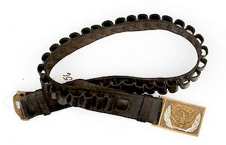 Thimble Cartridge Belt with Model 1851 Sword Belt Plate 