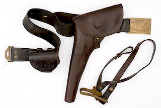 M1874 Belt, 1875 Modified Pistol Pouch, Revolver Holster and Sword Hangers 
