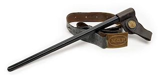 Nat'l Guard PA Leather Waist Belt and Bayonet Scabbard 