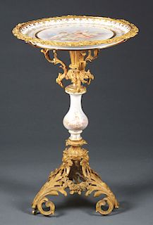 Rare French Sevres Porcelain Pedestal Table.