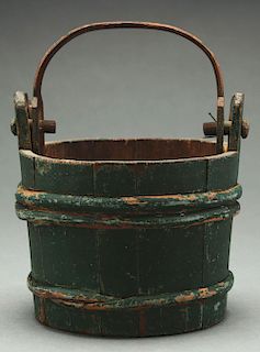 Choice Miniature 18th Century Painted Bucket.