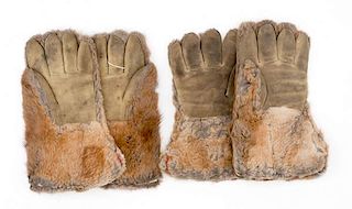 Indian Wars Regulation Muskrat Fur Winter Gloves Two Pairs 