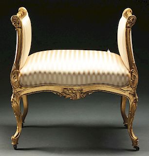 Louis XV Giltwood Vanity Bench.