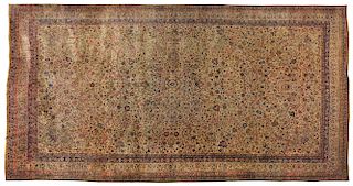 Extraordinary Semi-Antique Kirman Oriental Carpet.