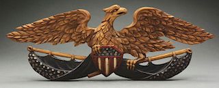 Patriotic Eagle Carving.