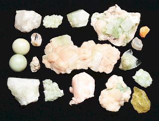 Group Of 29: (a) Mineral, Gem & Crystal Specimens & (b) Fluorite And Calcite Crystal Specimens.
