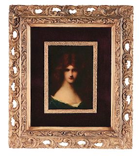 JEAN-JACQUES HENNER (French, 1829 - 1905) RED HAIRED BEAUTY. 