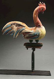 Unusual & Unique Folk Art Child's Carousel Rooster. 