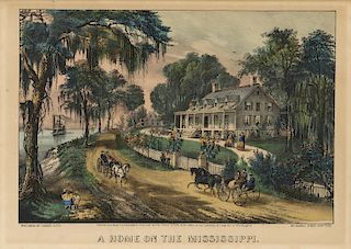 A Home on the Mississippi - Currier & Ives Small Folio