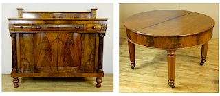 19th c. American Dining Table and Buffet