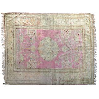 Antique Anatolian silk rug