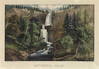 Catterskill Falls - Currier & Ives small folio lithograph