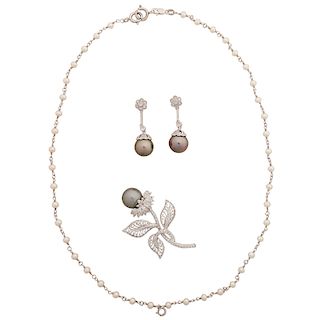 PEARL & WHITE GOLD JEWELRY