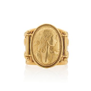 YELLOW GOLD CAMEO RING