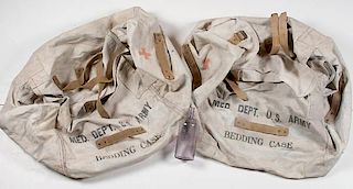 WWI Army Medical Department Bottle and Bedding Mule Packs 