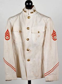 Model 1902 Signal Corps Staff Sergeant's White Tropical Service Tunic 