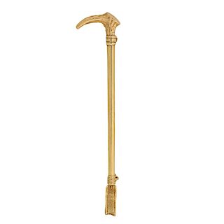 YELLOW GOLD RIDING CROP BROOCH