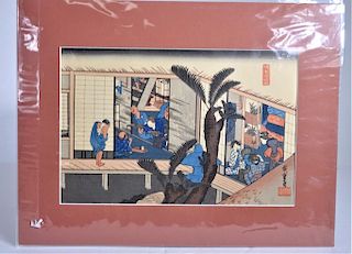 Japanese Wood Block Print Ca. 1850