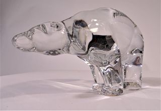 Lalique France Crystal Bear, Signed