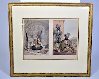 19th C. Orientalist Colored Engraving