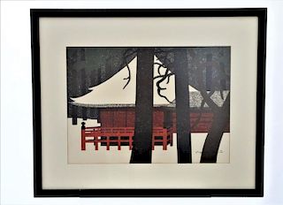 Kiyoshi Saito  (1907 - 1997) Japanese, Woodcut