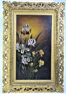 Framed Oil on Canvas, Still Life of Flowers