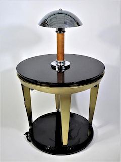 Art Deco Table with Light Fixture