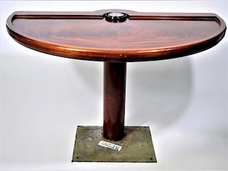 Nautical Half-moon Table with Compass