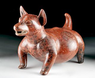 HUGE Colima Redware Pottery Dog
