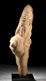 Huge Ancient African Stone Figure of Pregnant Female