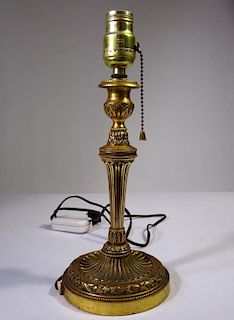 French Bronze 19th Century Gilt Table Lamp