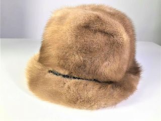 Vintage Mink Fur Pillbox Hat