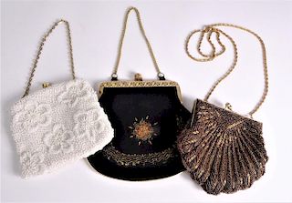 Collection of Three Beaded Hand Purses