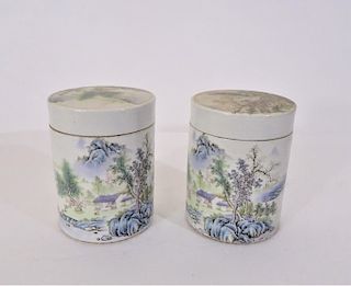 (2) Chinese Lidded Pots