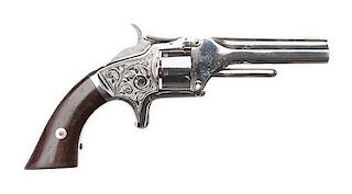 Engraved Smith and Wesson Model No. 1 Second Issue Spur Trigger Revolver 