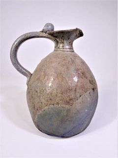 Brown Pottery Water Pot with Handle