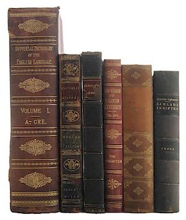 Fifty-Three Assorted Leather-Bound