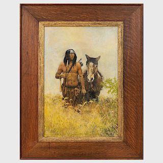 After Howard Terpning: Native with Horse