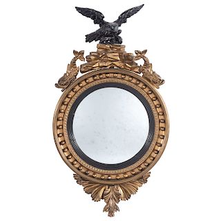 English Regency Giltwood Bullseye Mirror