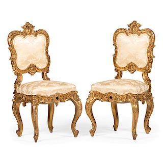 Louis XV-style Giltwood Chairs