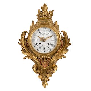 French Rococo-style Wall Clock