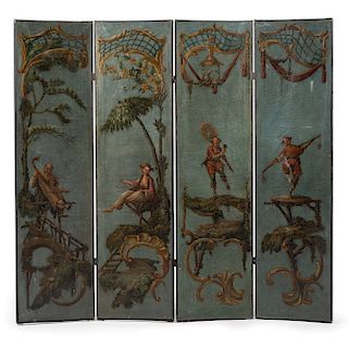 Folding Screen with Chinoiserie Motif
